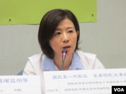 台湾执政党国民党立委王育敏（美国之音张永泰拍摄 ）