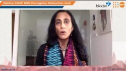 Kepala Perwakilan Dana Kependudukan PBB (UNFA) Indonesia Anjali Sen dalam webinar bertema “Pencegahan Perkawinan Anak,” yang diselenggarakan oleh BKKBN dan UNFPA, 2 Juli lalu. Foto : Tangkapan layar