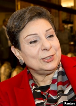 Hanan Ashrawi, anggota komisi eksekutif Organisasi Pembebasan Palestina (PLO), 11 Februari 2013. (Foto: dok).