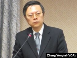 台湾陆委会主委王郁琦(美国之音张永泰拍摄)