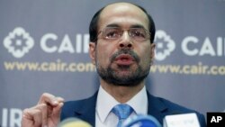 Nihad Awad, Direktur Eksektuif Dewan Hubungan Islam-Amerika atau CAIR. CAIR mengutuk apa yang disebutnya sebagai “hasutan Trump untuk melakukan kekerasan terhadap warga Muslim-Amerika”