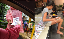 Relawan Japelidi dan masyarakat umum turun menyapa warga di jalanan seraya membagikan sabun cuci tangan dan hand sanitizers. (Foto: Courtesy/Japelidi)