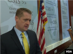CSIS导弹问题专家卡拉科2016年8月9日接受美国之音采访” （美国之音黎堡摄 )