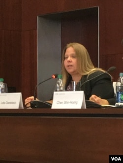 美台商业协会副会长马珞丹 (美国之音钟辰芳拍摄)