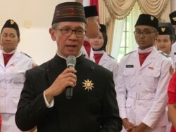 Wakil Menteri Perdagangan RI, saat masih menjabat sebagai Duta Besar RI untuk Amerika Serikat, Mahendra Siregar, di Washington, D.C., 17 Agustus 2019 (Photo: VOA/Made Yoni).