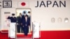 Japanese Prime Minister Yoshihide Suga arrives at Andrews Air Force Base, Md., April 15, 2021. 