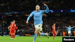 Haaland bayan da ya zura kwallo a ragar Bayern