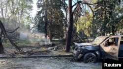 乌克兰扎波罗热郊外的维尔尼安斯克镇遭受俄罗斯导弹攻击。(2024年6月29日)