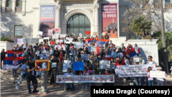 Protest podrške studentima u San Dijegu, 2. februar 2025. (Courtesy/Isidora Dragić)