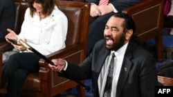 Le représentant démocrate Al Green lors du discours du président Trump au Congrès.