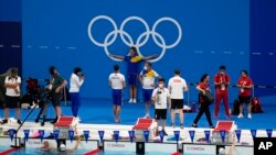 2020东京奥运会游泳赛场。（美联社照片）