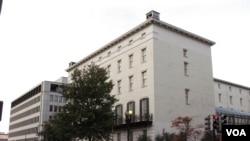 资料照片：位于华盛顿的美国贸易代表办公室。（美国之音照片）