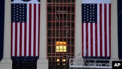 Zgrada Kongresa tokom probe za inauguraciju Donalda Trampa, 12. januar 2025. (AP Photo/Jon Elswick)