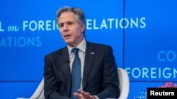 Державний секретар США Ентоні Блінкен виступає в Раді з міжнародних відносин у Нью-Йорку, 18 грудня 2024 р. (Фото: REUTERS/Jeenah Moon)