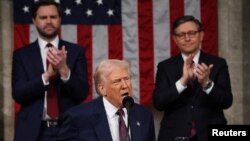 도널드 트럼프 미국 대통령이 4일 워싱턴 DC 연방의사당에서 상하원 합동회의 연설을 했다. 