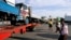 FILE - Trucks laden with goods headed for Zimbabwe are seen near the Beitbride border post between South Africa and Zimbabwe, in Musina, South Africa, March 28, 2008. The African Union aims to increase intra-African trade by 2022.