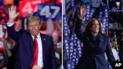 Predsjednički kandidati na izborima u SAD, bivši predsjednik Donald Tramp i potpredsjednica SAD Kamala Haris (Foto: AP)