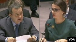 Ivica Dačić, šef srpske diplomatije i ambasadorka Kosova u SAD Vljora Čitaku (arhivski snimak) 