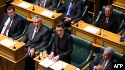 Perdana Menteri Selandia Baru Jacinda Ardern dalam Sidang Paremen di Wellington, 19 Maret 2019.