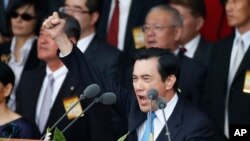 2015年10月10日台湾总统马英九庆祝双十国庆时讲话。