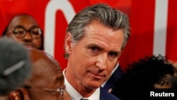 Gwamnan California Gavin Newsom a wurin Muhawarar Zaben Shugaban kasa