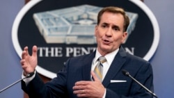 Jubir Pentagon, John Kirby memberikan keterangan pers mengenai situasi terakhir di Afghanistan, Kamis (12/8). AS telah mendesak warganya agar segera meninggalkan Afghanistan. 