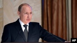 Tổng thống Nga Vladimir Putin phát biểu với những quan chức cao cấp của Cục An ninh Liên bang, 26/3/15