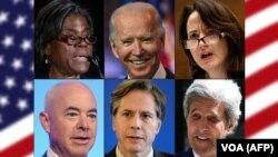 Novoizabrani predsednik Džo Bajden predstavio je prve članove svog kabineta. S leva na desno: Linda Tomas Grinfild, Evril Hejns, Alehandro Majorkas, Entoni Blinken i Džon Keri.