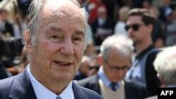 Le prince Karim Aga Khan IV à la 170e Course hippique Diane en juin 2019 à Chantilly, au nord de Paris.