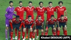 Le onze de départ d'Al-Ahly avant le match de la finale de la Ligue des champions de la CAF contre Zamalek en 2020.