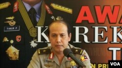 Juru bicara polisi Brig. Gen. Boy Rafli Amar. (VOA/A. Waluyo)