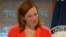 Former U.S. State Department spokesperson Jen Psaki is seen in a screen grab taken from video. A removed portion of video in which she said that “There are times when diplomacy needs privacy in order to progress” has been under scrutiny.