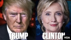 唐纳德·川普(左)和希拉里·克林顿