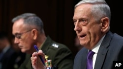 美国国防部长马蒂斯在参议院军事委员会参加听证会