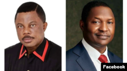 Gwamna Obiano (hagu) Abubakar Malami (dama) (Facebook/Malami/Obiano)