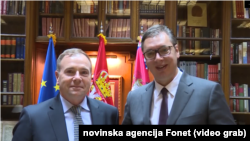 Bivši komandant Kopnene vojske SAD za Evropu Ben Hodžis i predsednik Srbije Aleksandar Vučić