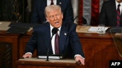 Obraćanje američkog predsednika Donalda Trampa u Kongresu (Foto: AFP/Jim WATSON)