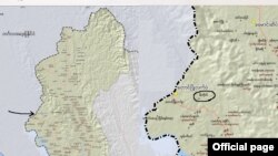 ရခိုင်ပြည်နယ်မြောက်ပိုင်း၊ မောင်တောမြို့နယ်အတွင်း မြန်မာစစ်တပ်နဲ့ ရခိုင်လက်နက်ကိုင်အဖွဲ့ AA တို့ တိုက်ပွဲဖြစ်ပွါးရာ မီးတိုက်ကျေးရွာ။ (MIMU)