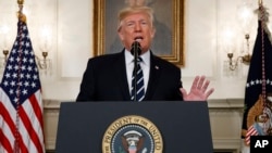 Presiden Donald Trump di Gedung Putih di Washington, 2 Oktober 2017. (Foto: dok)