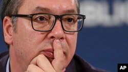 Predsednik Srbije Aleksandar Vučić (foto: Predsedništvo Srbije/AP)