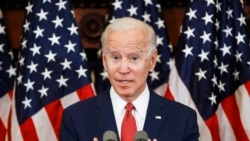 前美国副总统拜登在费城讲话。（2020年6月2日）