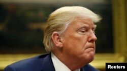 特朗普总统2018年8月29日在白宫见记者（路透社）