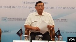 Menko Bidang Kemaritiman Luhut Binsar Panjaitan (Foto: VOA/Ahmad Bhagaskoro). 