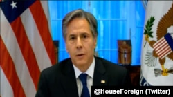 Državni sekretar Entoni Blinken tokom pretresa pred Odborom za spoljne poslove Predstavničkog doma Kongresa (Foto: Tviter profil Odbora za spoljne poslove Predrtavničkog doma)