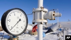 Merač kod glavog gasovoda blizu Kijeva, koji prenosi ruski gas ka Evropi, arhivska fotografija