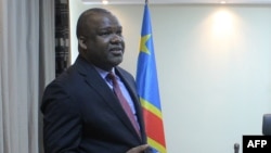Le président du Comité national indépendant des élections congolaises (Ceni) Corneille Nangaa dans son bureau à Kinshasa le 4 avril 2018.