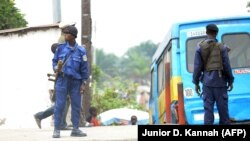 DRC Congolese police at the Makala prison in Kinshasa 