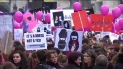 世界各国民众抗议针对妇女和女孩的暴行