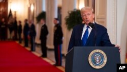 ​លោក​ប្រធានាធិបតី Trump ថ្លែង​នៅ​សេតវិមានកាលពីថ្ងៃទី​២៩ មករា ឆ្នាំ២០២៥។