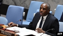 United Kingdom Foreign Secretary David Lammy speaks during a U.N. Security Council meeting, Nov. 18, 2024, at U.N. headquarters in New York, on the eve of the 1,000th day of the war in Ukraine.